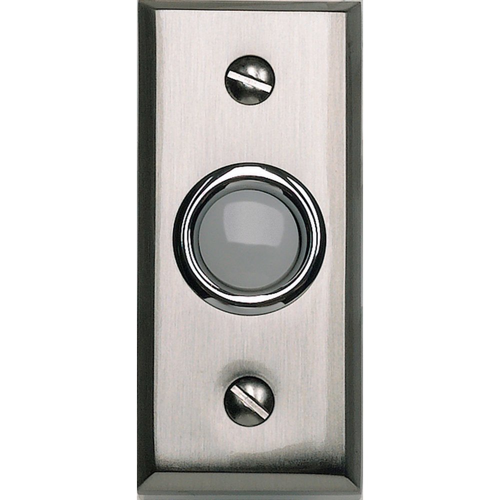 Button Door Bell in Brushed Nickel