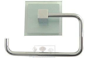 Toilet Tissue Holder in Polished Chrome and Smoke Glass