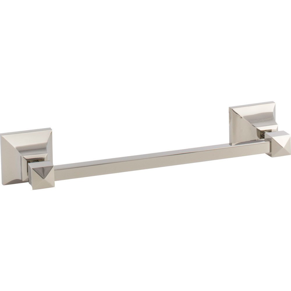 9 3/4" Centers Hand Towel Bar In Polished Nickel