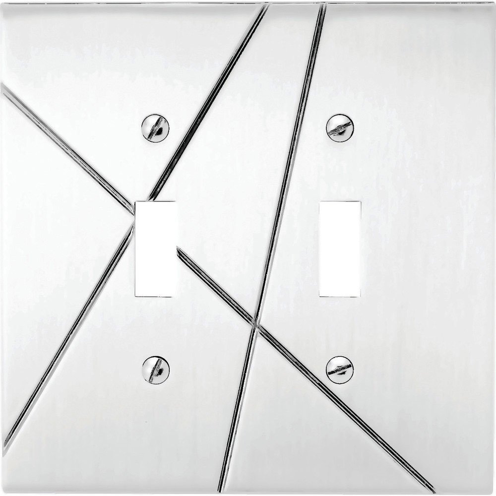 Double Toggle Switchplate in Polished Chrome