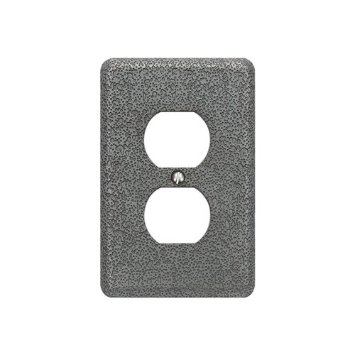 Single Duplex Outlet Switchplate in Pewter