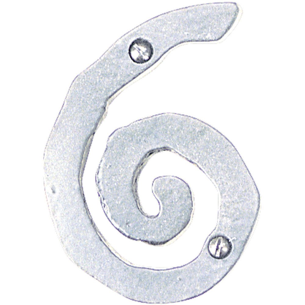 # 6 House Number in Brushed Nickel