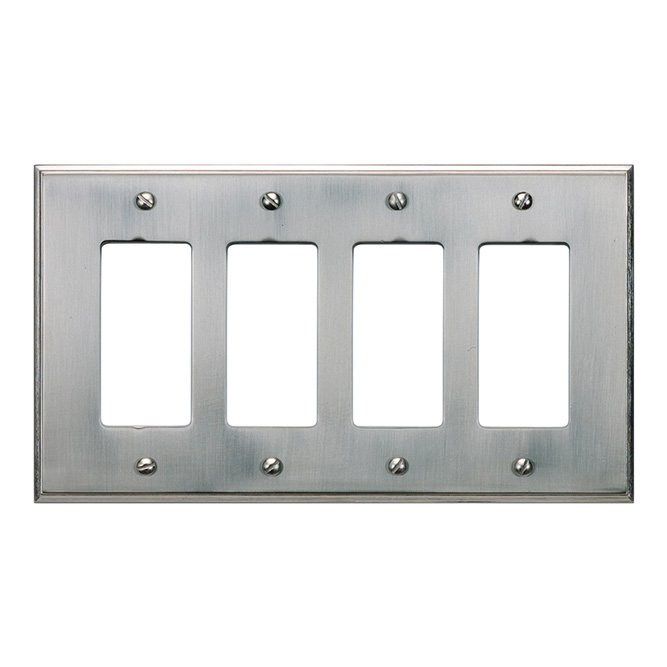 Place Quad Rocker Switchplate in Brushed Nickel