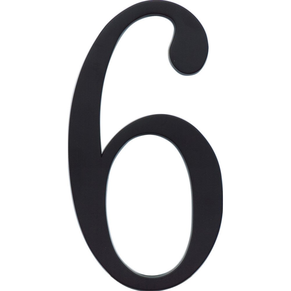 # 6 House Number in Matte Black